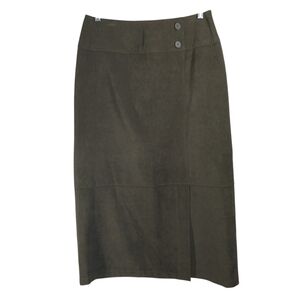 🔵BOGO FREE🔵 Norton Studio Skirt Dark Olive Green w Stitching Sz 10